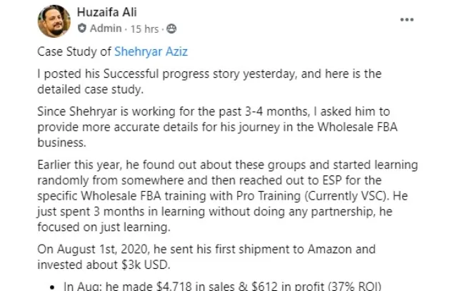 Student sales result 6